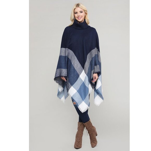 Cozy Women's Turtleneck Poncho – Stylish, Lightweight, Versatile,  One-Size - Picture 1 of 1